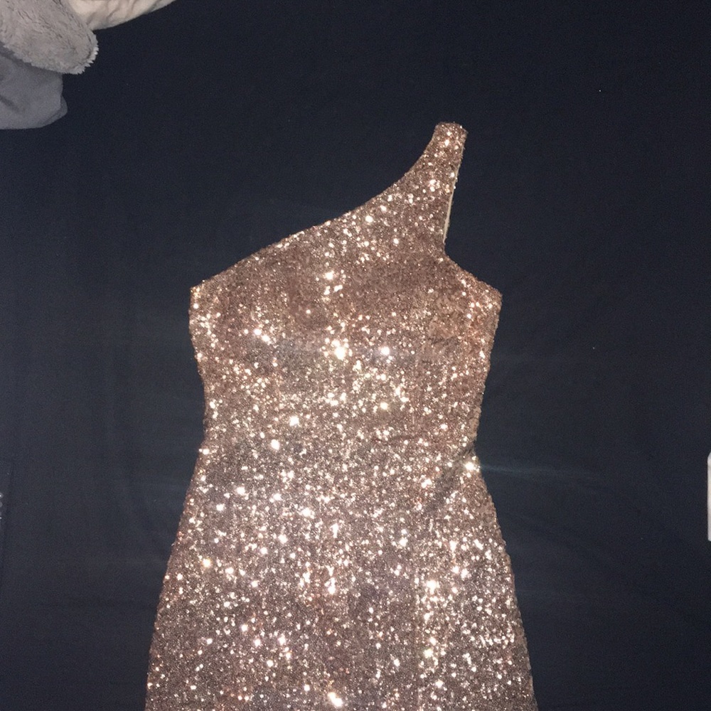 Gold sequin dress